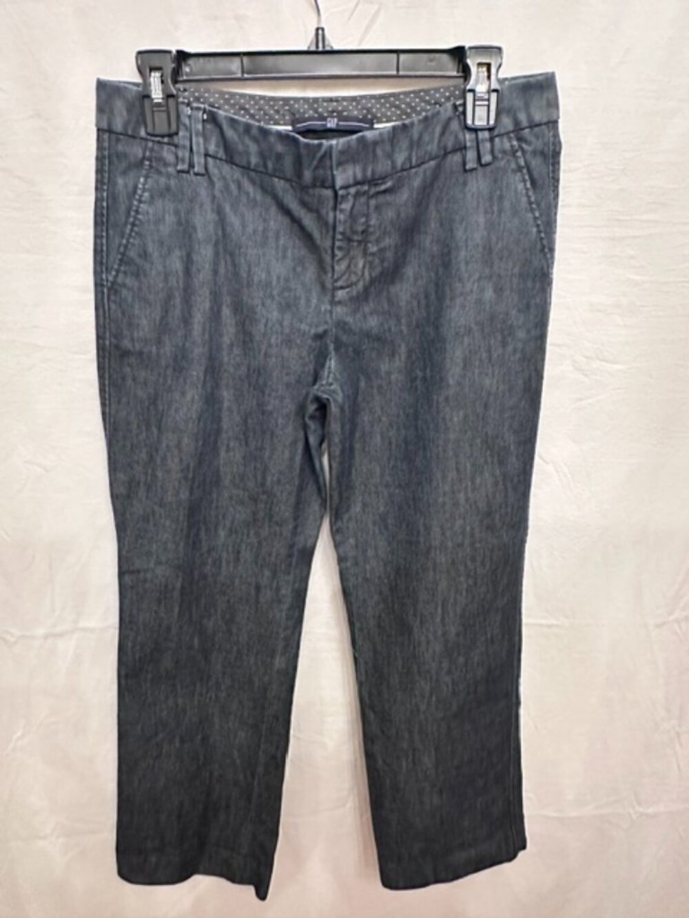 GAP Women's Straight Leg Ankle Pants Size 4 Black Stretch